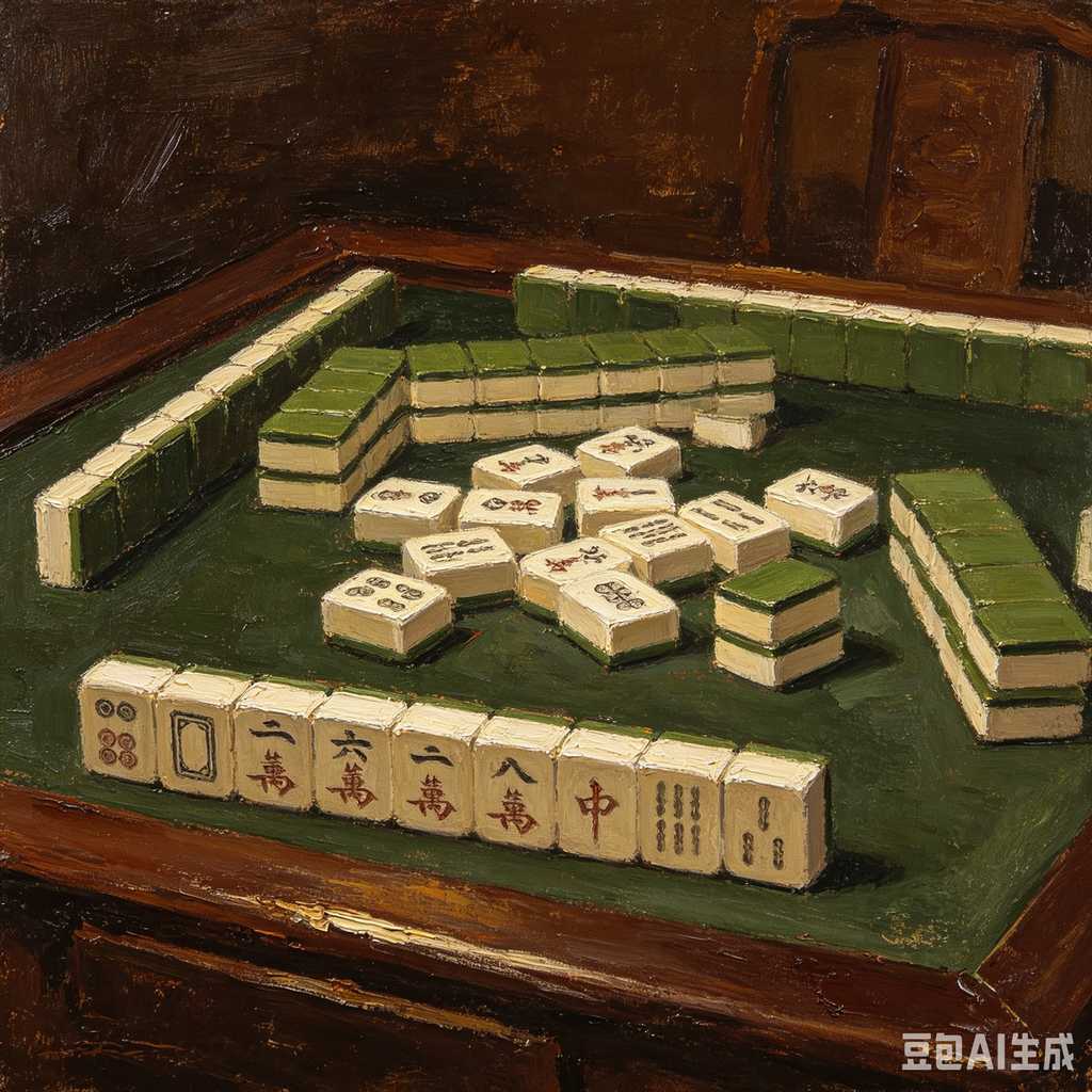 classic oriental board game mahjong
